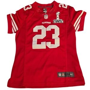 Women’s San Francisco 49ers football NFL players Nike game jersey James 23
